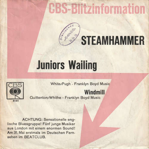 Cover Steamhammer - Junior's Wailing / Windmill (7, Single, Promo) Schallplatten Ankauf