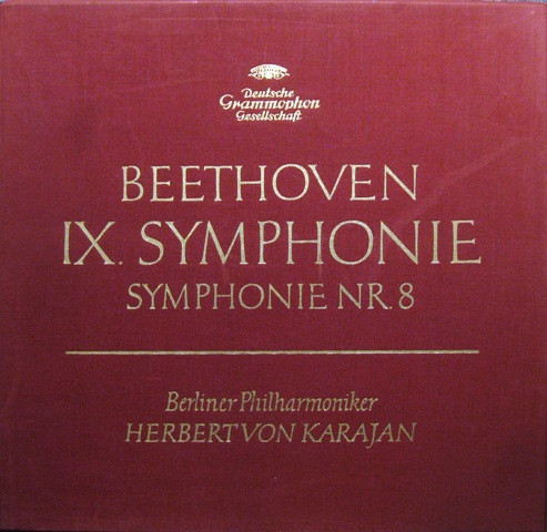 Cover Beethoven* - Berliner Philharmoniker, Herbert von Karajan - IX. Symphonie / Symphonie Nr. 8 (2xLP, Album, RE + Box) Schallplatten Ankauf