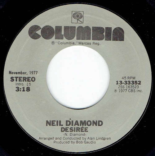 Cover Neil Diamond - Desirée / Beautiful Noise (7, RE) Schallplatten Ankauf