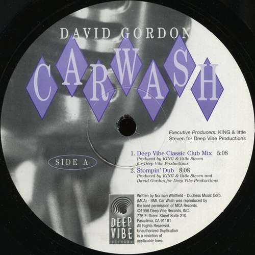 Cover David Gordon - Car Wash (12) Schallplatten Ankauf