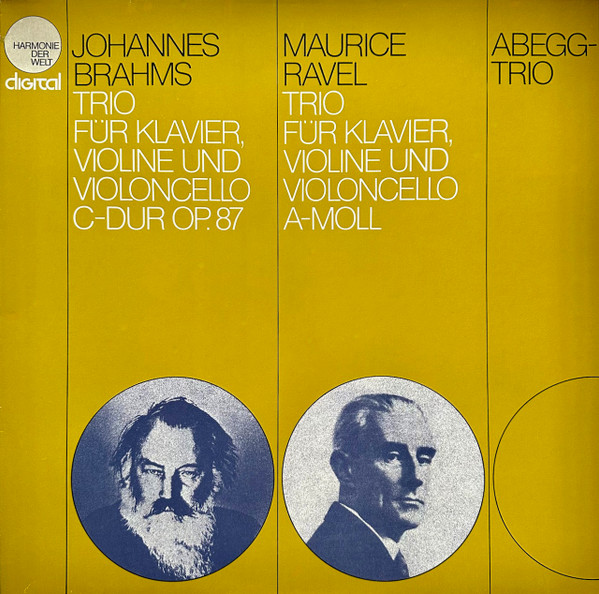 Bild Johannes Brahms, Maurice Ravel, Abegg-Trio* - Trio Für Klavier, Violine Und Violoncello C-Dur Op. 87 / Trio Für Klavier, Violine Und Violoncello A-Moll (LP, RE) Schallplatten Ankauf