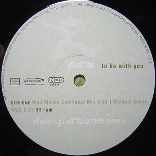 Cover Darryl D'Bonneau - To Be With You (2x12) Schallplatten Ankauf