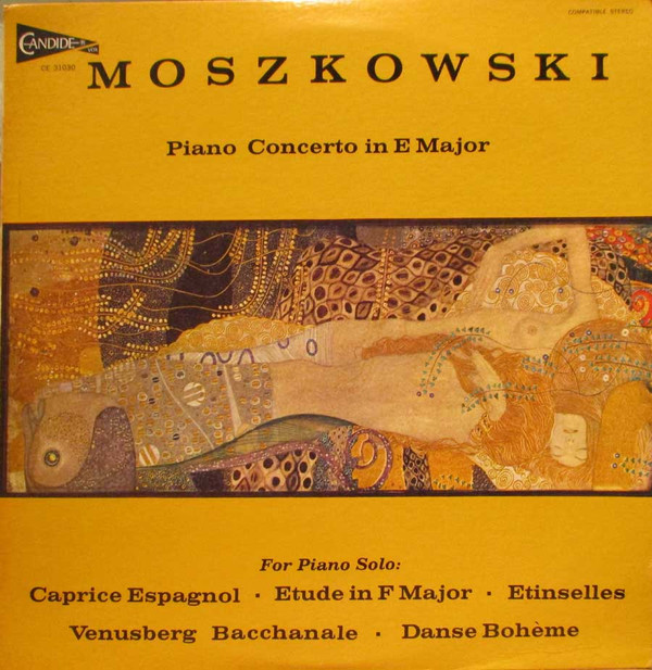 Cover Moritz Moszkowski - Piano Concerto In E Major - Caprice Espagnol - Etude In F Major - Etinselles - Venusberg Bacchanale - Danse Bohème (LP) Schallplatten Ankauf