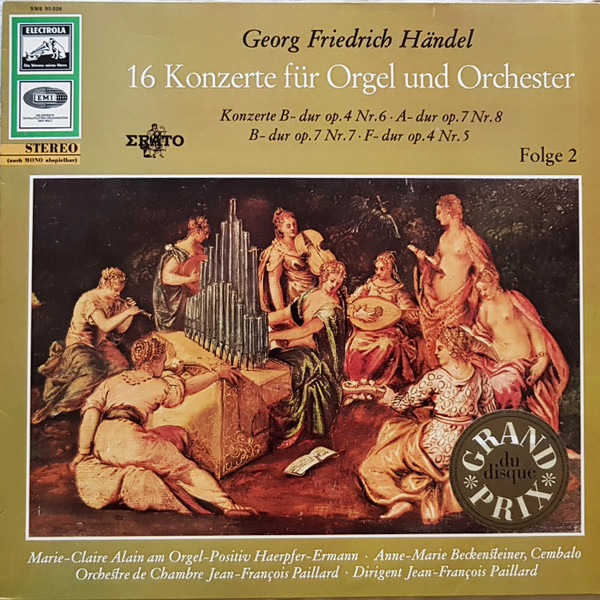 Bild Georg Friedrich Händel / Orchestre De Chambre Jean-François Paillard, Jean-François Paillard, Marie-Claire Alain, Anne-Marie Beckensteiner - 16 Konzerte Für Orgel Und Orchester (Folge 2) (LP) Schallplatten Ankauf