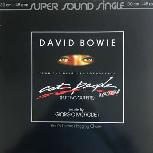Cover David Bowie Music By Giorgio Moroder - Cat People (Putting Out Fire) (Long Version) (From The Original Soundtrack) (12, Single) Schallplatten Ankauf