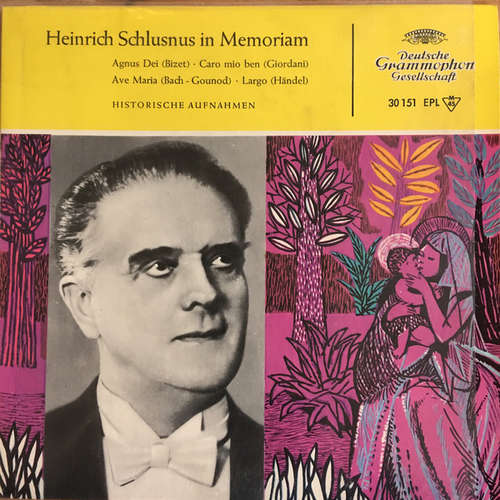 Bild Heinrich Schlusnus - Heinrich Schlusnus In Memoriam (7, EP, Mono) Schallplatten Ankauf