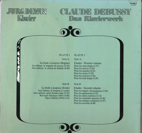 Cover Jörg Demus, Claude Debussy - Das Klavierwerk (2xLP, Club) Schallplatten Ankauf