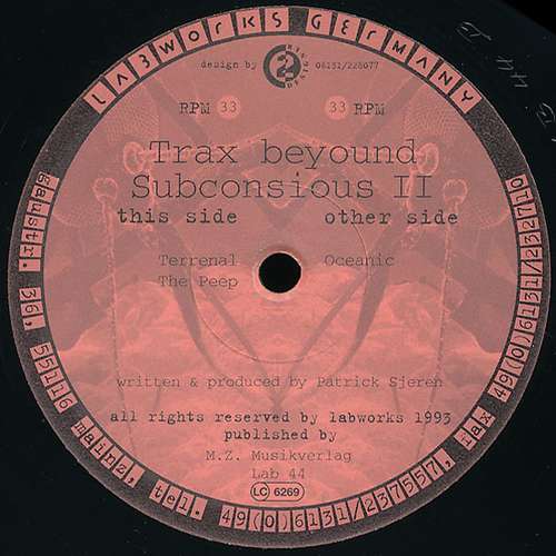 Cover Trax Beyond Subconsious* - Trax Beyound Subconsious II (12) Schallplatten Ankauf