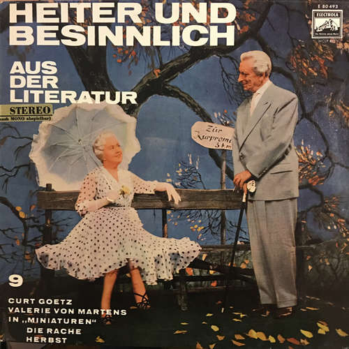 Cover Curt Goetz, Valérie Von Martens - Miniaturen / Die Rache - Herbst (LP) Schallplatten Ankauf