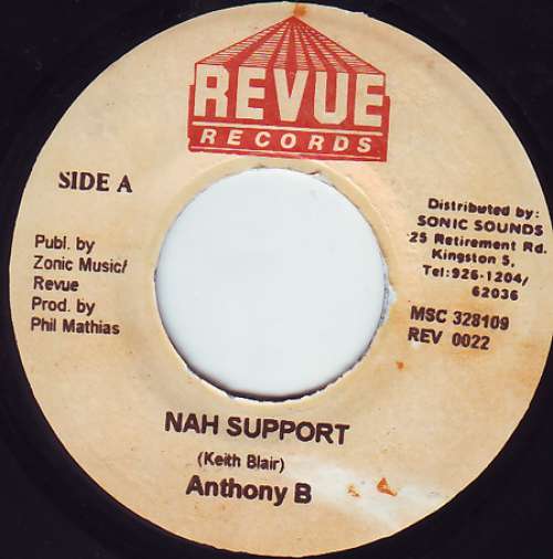 Cover Anthony B - Nah Support (7) Schallplatten Ankauf