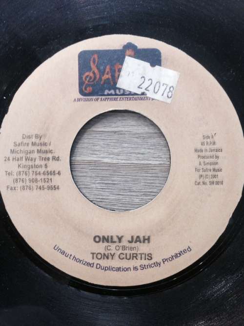 Cover Tony Curtis - Only Jah (7) Schallplatten Ankauf