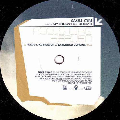 Cover Avalon (3) Meets Mythos 'N DJ Cosmo - Feels Like Heaven (12) Schallplatten Ankauf