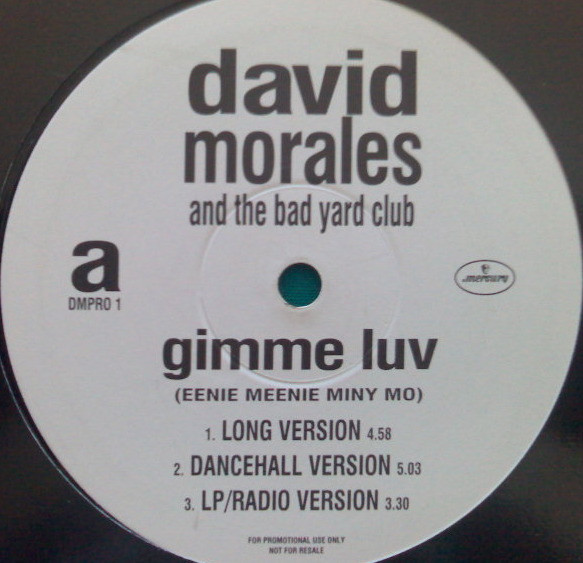 Cover David Morales & The Bad Yard Club - Gimme Luv (Eenie Meenie Miny Mo) (12, Promo) Schallplatten Ankauf