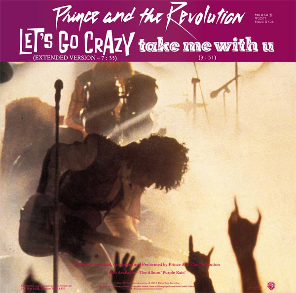 Cover Prince And The Revolution - Let's Go Crazy / Take Me With U / Erotic City (12, Single) Schallplatten Ankauf