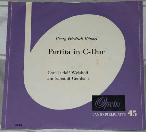 Bild Georg Friedrich Händel, Carl-Ludolf Weishoff* - Partita In C-Dur (7, Mono) Schallplatten Ankauf