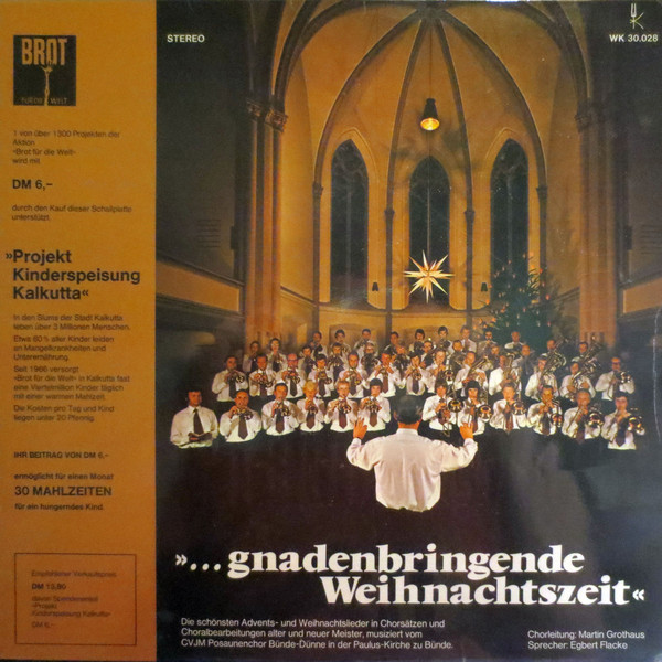 Cover CVJM-Posaunenchor Bünde-Dünne - ...Gnadenbringende Weihnachtszeit (LP, Album) Schallplatten Ankauf
