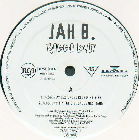 Bild Jah B. - Ragga Lovin' (12) Schallplatten Ankauf