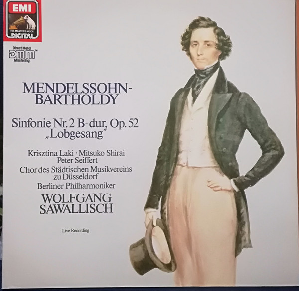 Cover Mendelssohn-Bartholdy* - Krisztina Laki, Mitsuko Shirai, Peter Seiffert, Chor Des Städtischen Musikvereins Zu Düsseldorf*, Berliner Philharmoniker, Wolfgang Sawallisch - Sinfonie Nr. 2 B-dur, Op. 52 Lobgesang (LP, Club, Gat) Schallplatten Ankauf