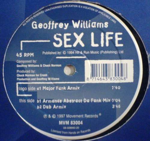 Cover Geoffrey Williams - Sex Life (12) Schallplatten Ankauf