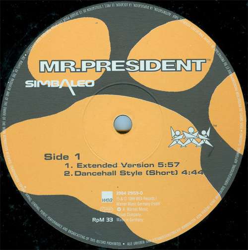 Cover Mr. President - Simbaleo (12) Schallplatten Ankauf
