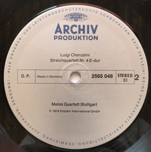 Cover Luigi Cherubini, Melos Quartett - Die Streichquartette (3xLP + Box) Schallplatten Ankauf