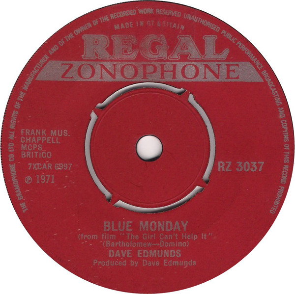 Bild Dave Edmunds - Blue Monday (7, Single) Schallplatten Ankauf