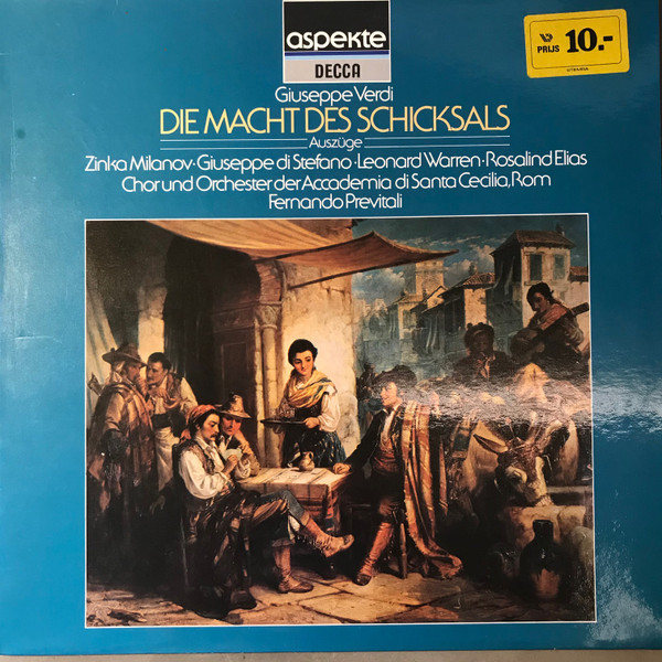 Bild Verdi*, Orchestra Of The Accademia di Santa Cecilia, Rome*, Chorus Of The Accademia di Santa Cecilia, Rome*, Fernando Previtali, Zinka Milanov, Giuseppe di Stefano, Leonard Warren, Rosalind Elias - Die Macht Des Schicksals (La Forza Del Destino) (Auszuge) (LP) Schallplatten Ankauf