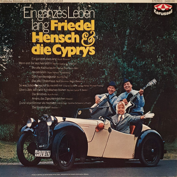 Cover Friedel Hensch & Die Cyprys* - Ein Ganzes Leben Lang (LP, Comp) Schallplatten Ankauf