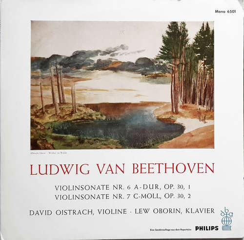 Cover David Oistrakh*, Lev Oborin, Ludwig Van Beethoven - Violinsonaten Nr 6. op. 30,1 - Nr 7. op. 30,2 (LP, Mono) Schallplatten Ankauf