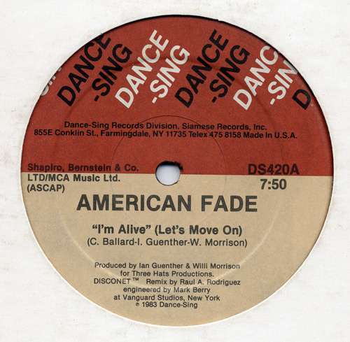 Cover American Fade - I'm Alive (Let's Move On) (12) Schallplatten Ankauf