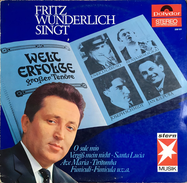 Cover Fritz Wunderlich - Singt Welterfolge Großer Tenöre (LP, Album) Schallplatten Ankauf