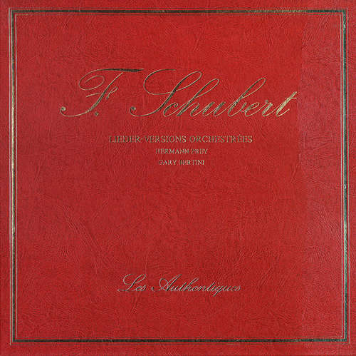 Cover Hermann Prey, Gary Bertini, F. Schubert* - Lieder-Version Orchestrées (LP, Album, Club, Gat) Schallplatten Ankauf