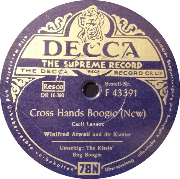 Cover Winifred Atwell And Her Piano*, The Stargazers - Cross Hands Boogie / The Kissin´ Bug Boogie (Shellac, 10) Schallplatten Ankauf