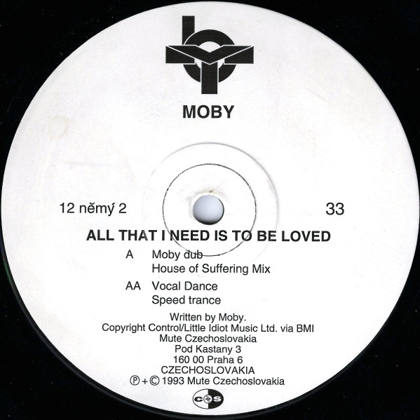 Cover Moby - All That I Need Is To Be Loved (12) Schallplatten Ankauf