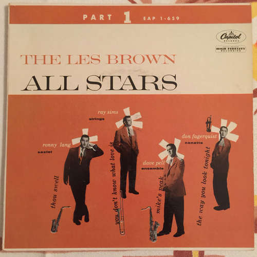 Cover Ronny Lang Saxtet, Ray Sims With Strings, Dave Pell Ensemble, Don Fagerquist Nonette - The Les Brown All Stars, Part 1 (7, EP) Schallplatten Ankauf