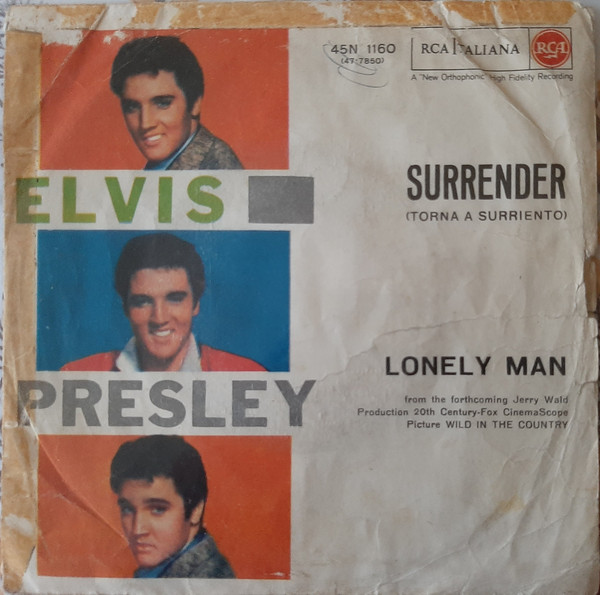 Cover Elvis Presley - (Surrender) Torna A Surriento / Lonely Man (7) Schallplatten Ankauf