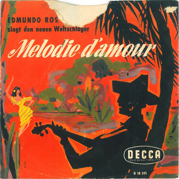 Cover Edmundo Ros - Melodie D'amour (7, Single, Mono) Schallplatten Ankauf