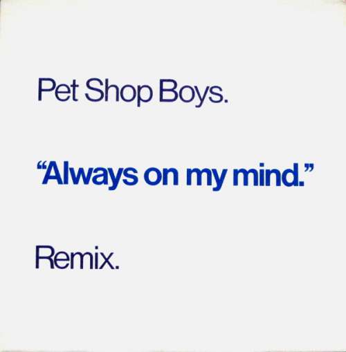 Cover Pet Shop Boys - Always On My Mind (Remix) (12, Single) Schallplatten Ankauf