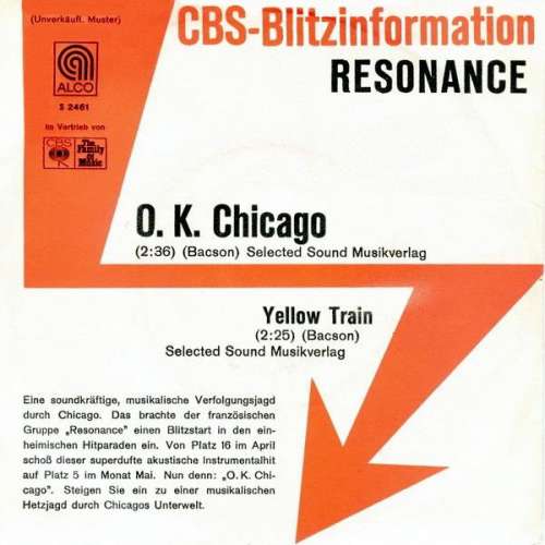 Cover Résonance - O.K. Chicago / Yellow Train (7, Single, Promo) Schallplatten Ankauf