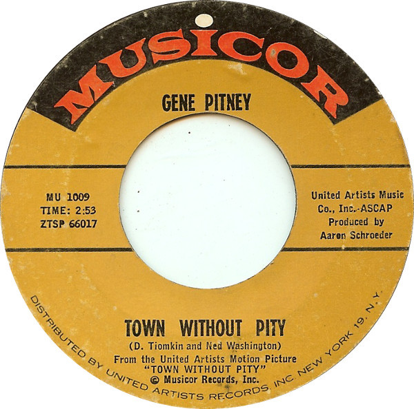 Cover Gene Pitney - Town Without Pity  (7, Single) Schallplatten Ankauf