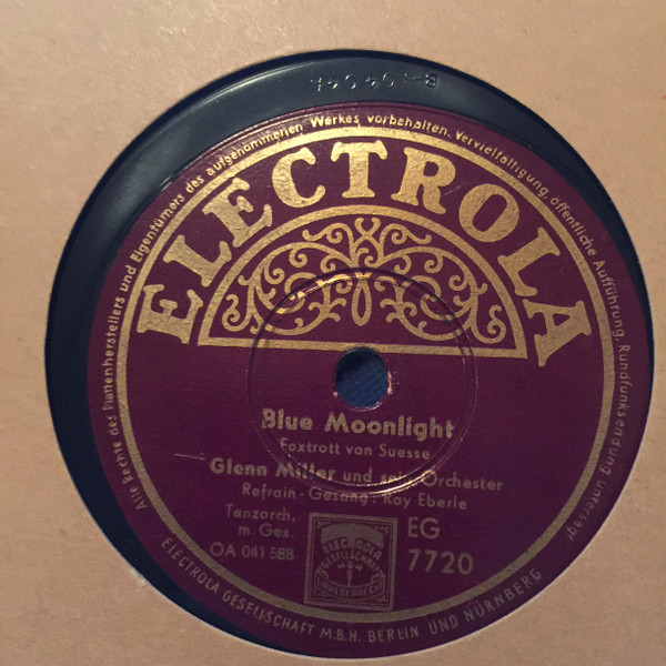 Cover Ray Eberle, Glenn Miller Und Sein Orchester* - Blue Moonlight / Melancholy Lullaby (Shellac, 10) Schallplatten Ankauf