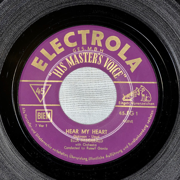 Cover Ella Fitzgerald - Hear My Heart / Hotta Chocolotta (7, Single) Schallplatten Ankauf