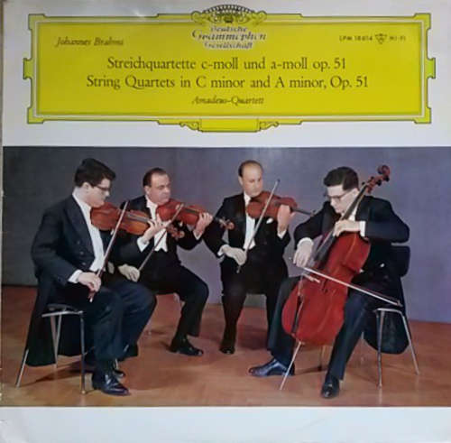Cover Johannes Brahms, Amadeus-Quartett - Streichquartette C-Moll Und A-Moll Op.51 (LP, Mono) Schallplatten Ankauf