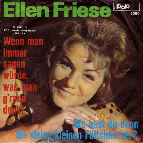 Cover Ellen Friese - Wenn Man Immer Sagen Würde, Was Man G'rade Denkt (7) Schallplatten Ankauf