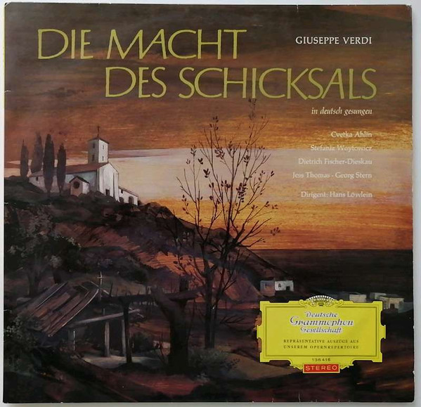 Cover Giuseppe Verdi - Cvetka Ahlin • Stefania Woytowicz • Dietrich Fischer-Dieskau - Die Macht Des Schicksals (LP, red) Schallplatten Ankauf