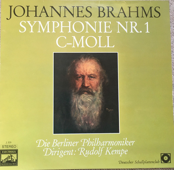 Cover Johannes Brahms - Die Berliner Philharmoniker*, Rudolf Kempe - Symphonie Nr. 1 C-Moll (LP) Schallplatten Ankauf