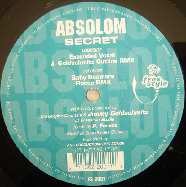 Cover Absolom - Secret (12) Schallplatten Ankauf