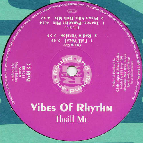 Cover Vibes Of Rhythm - Thrill Me (12) Schallplatten Ankauf