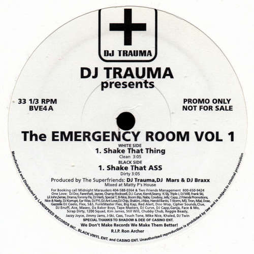 Cover DJ Trauma - The Emergency Room Vol 1 (12, Promo) Schallplatten Ankauf
