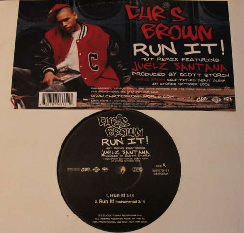 Cover Chris Brown (4) Featuring Juelz Santana - Run It! (Hot Remix) (12, Promo) Schallplatten Ankauf